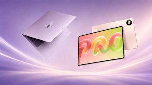 Huawei کے MateBook Pro S اور MatePad Pro 2026 ڈیوائسز کے سامنے منظر