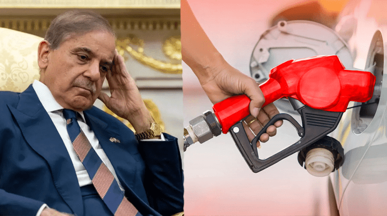 پٹرول پمپ پر ایندھن قیمتیں دکھاتا ہوا الیکٹرانک بورڈ
