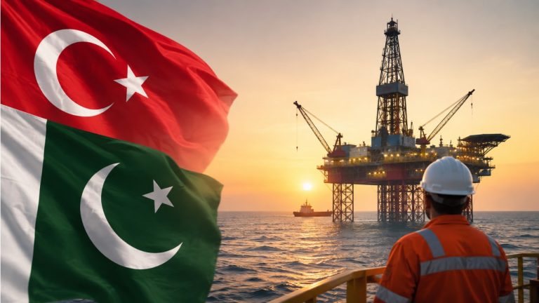 وزیرِ پیٹرولیم علی پرویز ملک پریس کانفرنس کرتے ہوئے