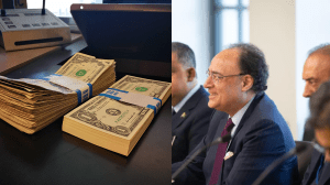 وزیر خزانہ محمد اورنگزیب پاکستان بزنس کونسل کے عہدیداروں سے ملاقات کرتے ہوئے