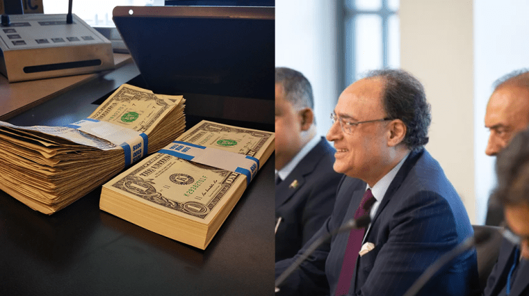 وزیر خزانہ محمد اورنگزیب پاکستان بزنس کونسل کے عہدیداروں سے ملاقات کرتے ہوئے