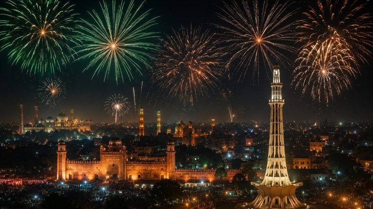 لاہور میں ٹریفک پولیس کے اہلکار روٹ پر تعینات کھڑے ہیں