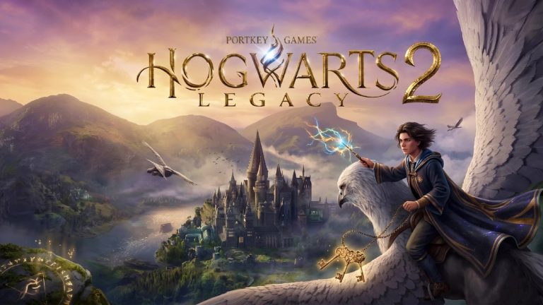 Warner Bros. Discovery کا لوگو اور 'Hogwarts Legacy' گیم کا عنوان