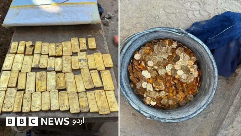 ڈیندرمونڈے پولیس کی سونے کے سکے اور اینٹوں کی تصویر