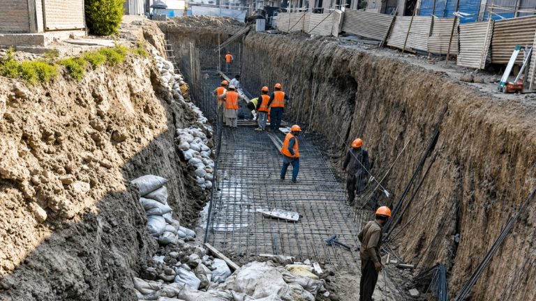 پنجاب میں زیرِ زمین پانی کے اسٹوریج ٹینک یا ڈرینج منصوبے کا منظر