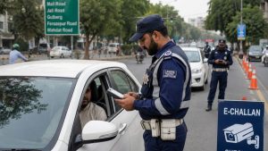 ای چالان نوٹس اور پاسپورٹ، شناختی کارڈ، ڈرائیونگ لائسنس کی نمائندہ تصاویر