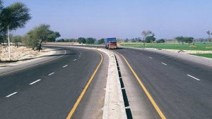 کراچی اور حیدرآباد کے درمیان منصوبہ شدہ موٹروے ایم-10 کا خاکہ