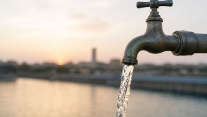 بحال شدہ گارڈن واٹر پمپنگ اسٹیشن کا بیرونی منظر