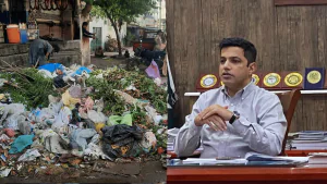 سیکٹر جی-6/3 اسلام آباد میں کچرے اور سبز فضلہ کے ڈھیر کی تصویر