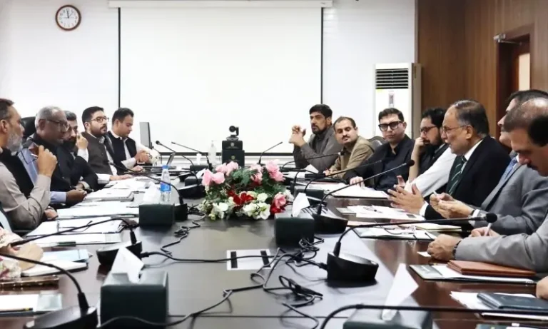 وزیر منصوبہ بندی احسن اقبال کی زیرصدارت ایم ایل-1 مالیاتی آپشنز کمیٹی کا اجلاس