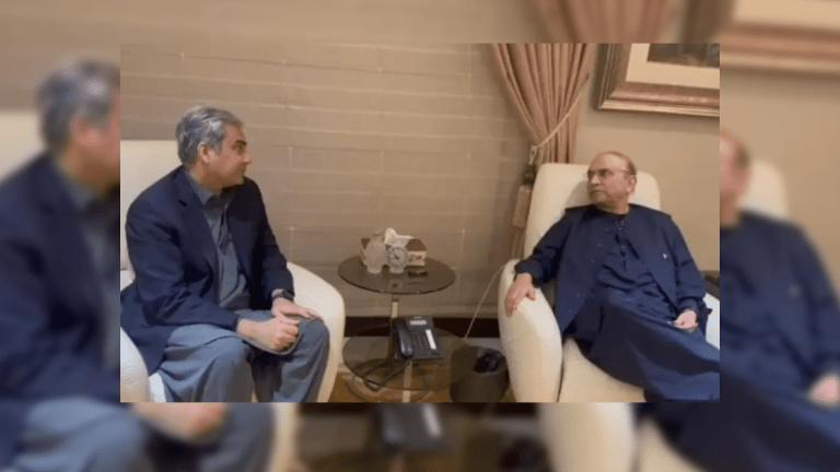 صدر آصف علی زرداری اور وزیر داخلہ محسن نقوی لندن میں ملاقات کر رہے ہیں