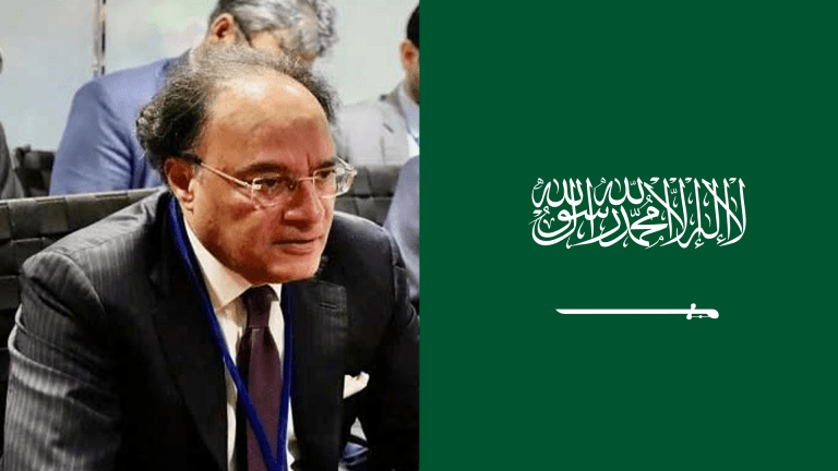 وزیرِ خزانہ محمد اورنگزیب اور ڈوئچے بینک کے ریجنل سی ای او جمال الکشی کی ملاقات کا منظر