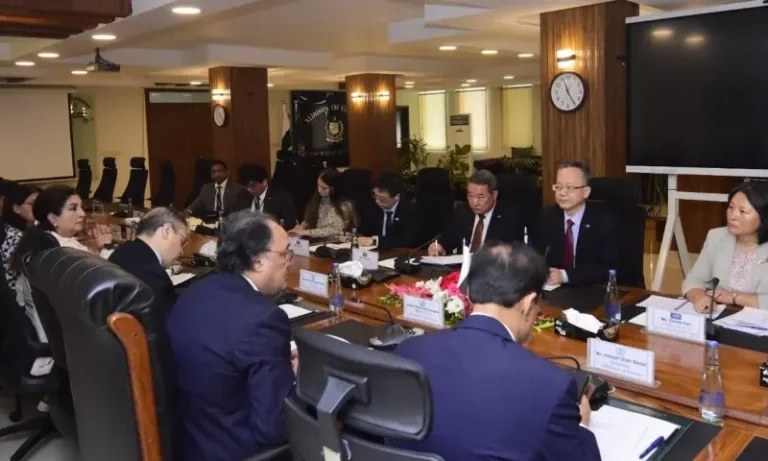 اے ڈی بی کے وفد اور پاکستانی وزراء کی ملاقات کا مناظر