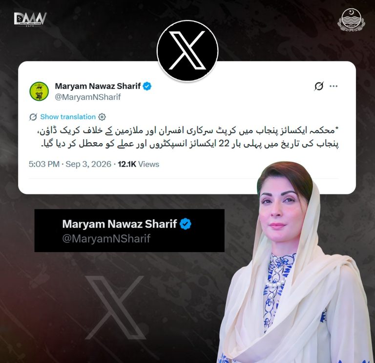 وزیرِاعلیٰ پنجاب مریم نواز شریف کی نمائندہ تصویر