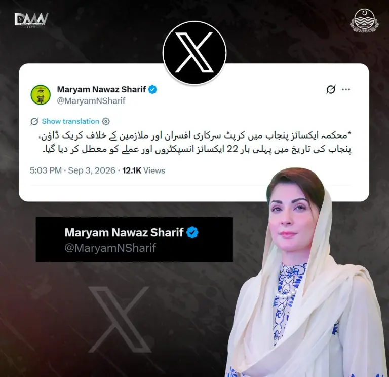 وزیرِاعلیٰ پنجاب مریم نواز شریف کی نمائندہ تصویر