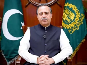وفاقی وزیر محمد جنید انور چودھری میٹنگ کی صدارت کرتے ہوئے
