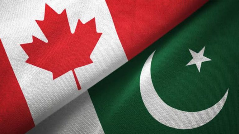 مالیاتی وزیر محمد اورنگزیب اور کینیڈا کے ہائی کمشنر طارق علی خان ملاقات میں