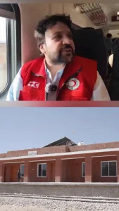 جناح پیپلز ٹرین کے نئے روٹ پر سفر کرتے ہوئے موسیٰ جان اچکزئی اور ٹرین