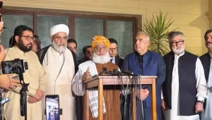 جمیعت العلماءِ اسلام پاکستان کے بیان کا لوگو یا پارٹی کا پرچم