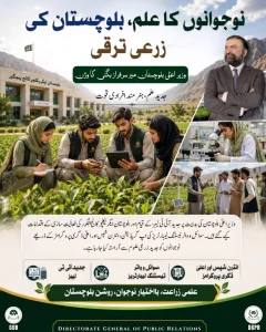 بلوچستان ایگریکلچر کالج پنجگور کی عمارت اور زرعی تربیت کا منظر