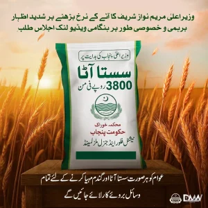 وزیرِاعلیٰ پنجاب مریم نواز شریف کی جانب سے آٹے کی سبسڈی کے فیصلے کا اعلان
