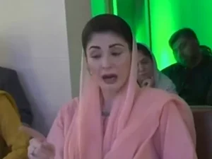 موبائل ہسپتال یونٹ کا معائنہ کرتی ہوئی مریم نواز شریف، موبائل طبی گاڑیاں پس منظر میں