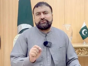 سرفراز بگٹی قومی مباحثے میں بات کر رہے ہیں