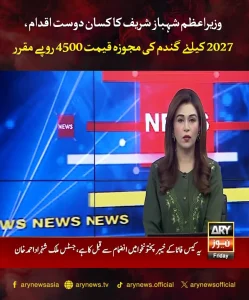 وزیراعظم شہباز شریف گندم قیمت کا اعلان